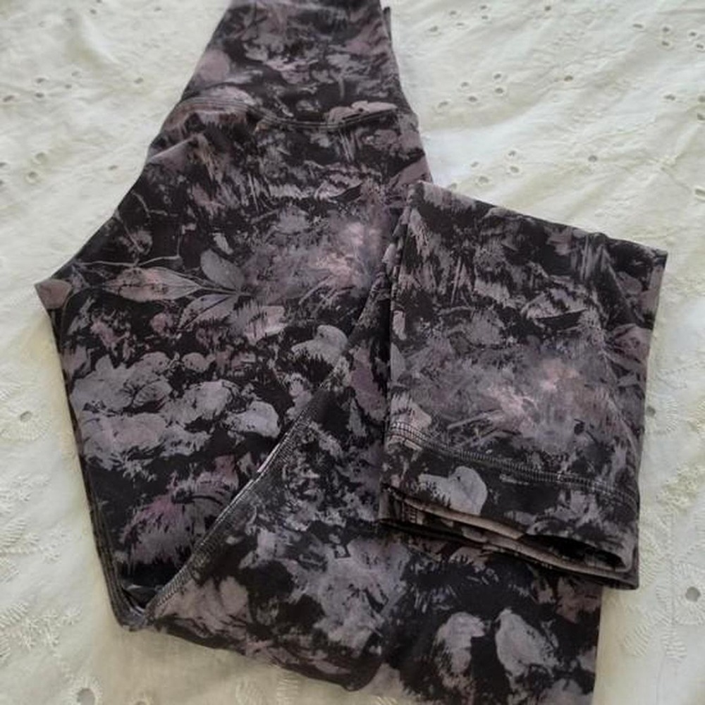Lululemon Align High-Rise Pant Floral Illusion Ice Grey Multi Nulu Leggings 2